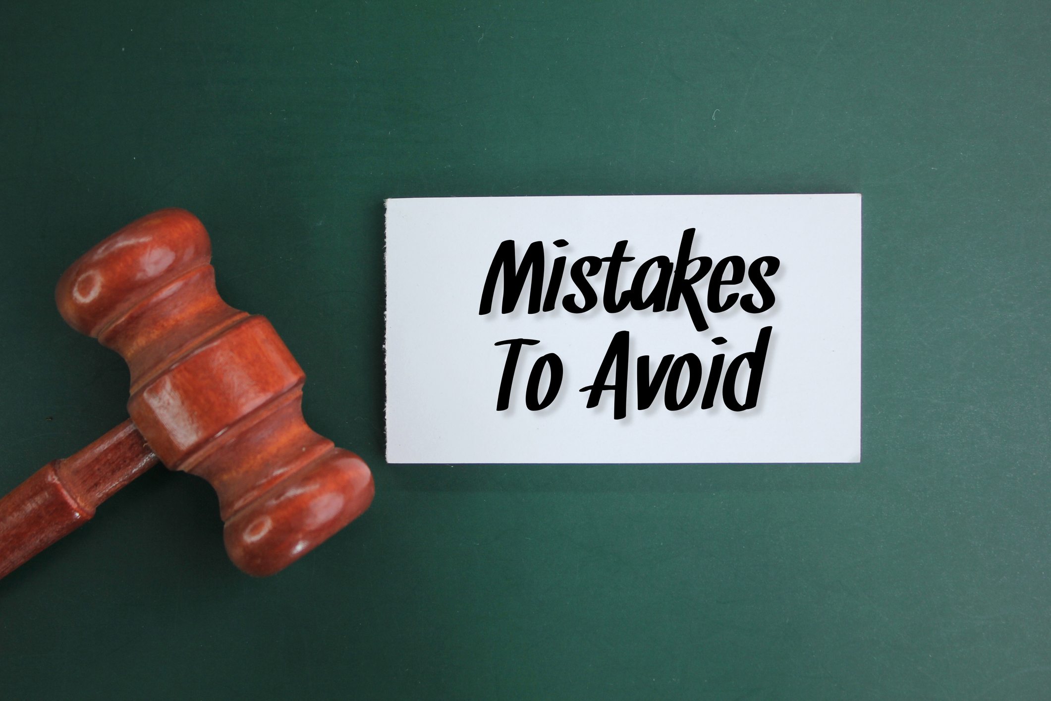 Mistakes to avoid